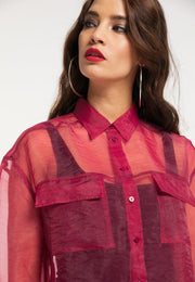 faina Damen Organza Bluse