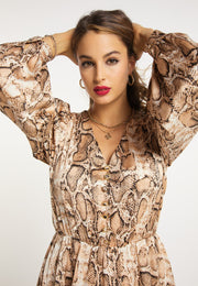 faina Women's Dress With Snake Print