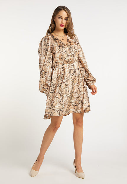 faina Damen Kleid mit Schlangenprint