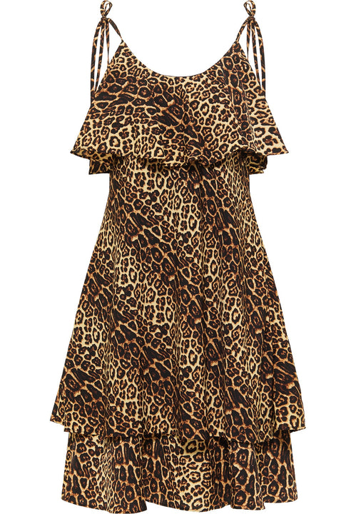 faina Women's Dress With Leopard Print