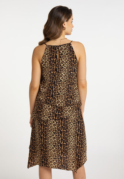 faina Damen Kleid mit Leopardenmuster