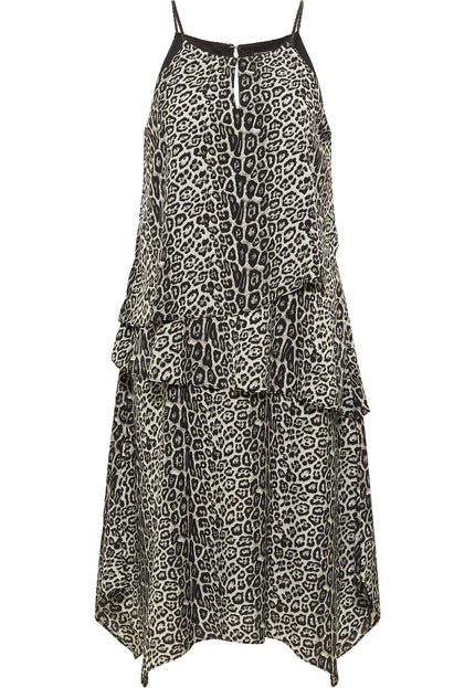 faina Damen Kleid mit Leopardenmuster