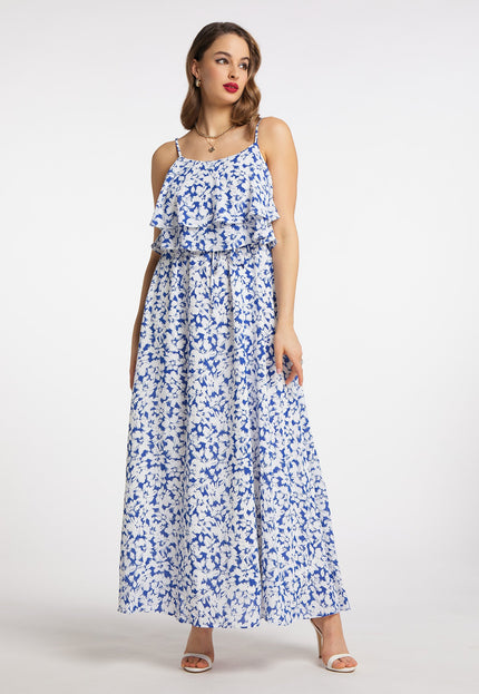 faina Damen Floral Print Maxi Kleid