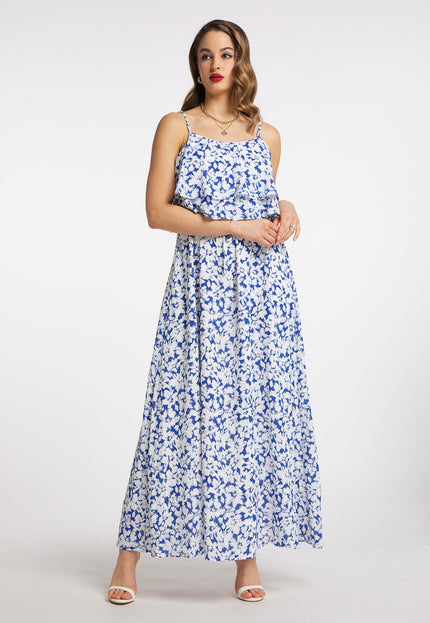 faina Damen Floral Print Maxi Kleid