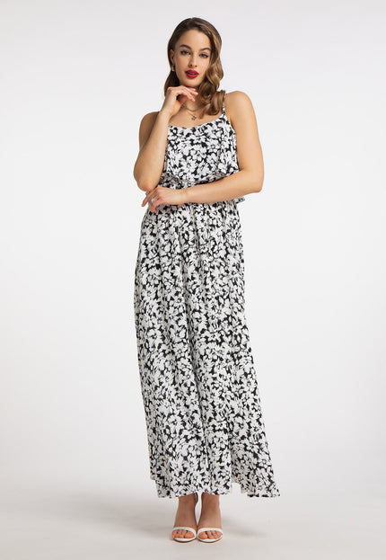 faina Damen Floral Print Maxi Kleid