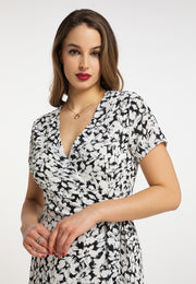 faina Damen Wickel Kleid