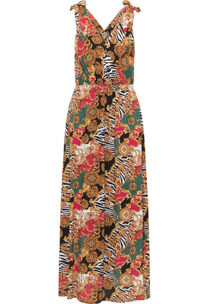 faina Damen Maxi Kleid mit Allover-Print