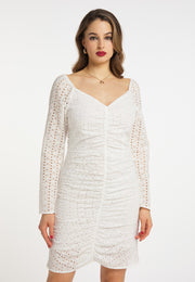 faina Sukienka Damska Sukienka Z Broderie Anglaise