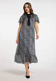 faina Women's Midi Dress With Leopard Print