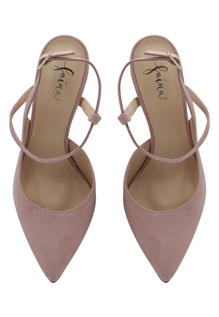 faina Damen Leder Slingback Pumps