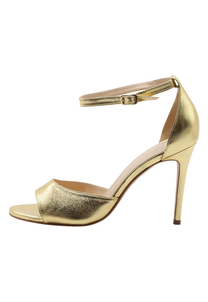 faina Damen Metallic Leder Sandalen