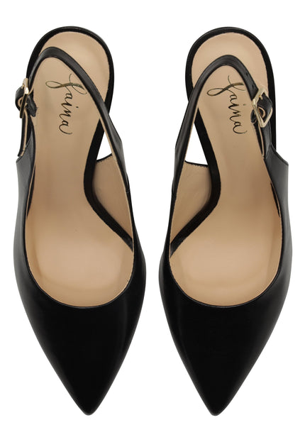 faina Damen Leder Slingback Pumps