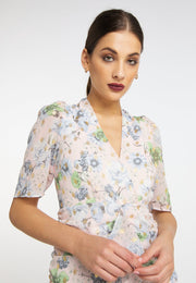 faina Damen Drapiertes Kleid