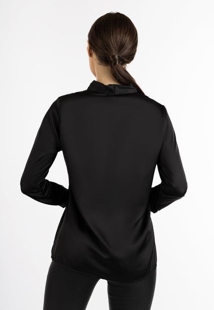 faina Damen Bluse mit Schleifenkragen