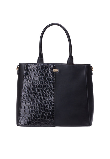 faina Women's Handle Bag With Reptile Embossing