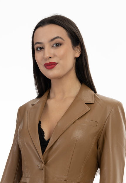 faina Women's Faux Leather Blazer