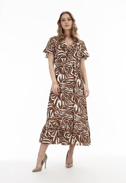 faina Damen Kleid - Zebra-Print