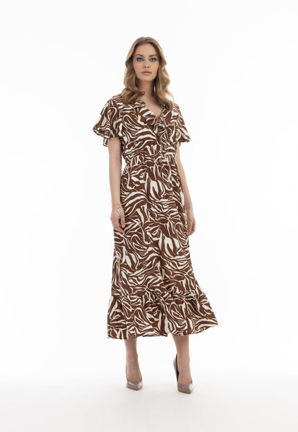 faina Damen Kleid - Zebra-Print