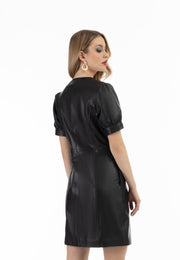 faina Damen Leder Kleid