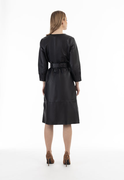 faina Damen Leder Kleid