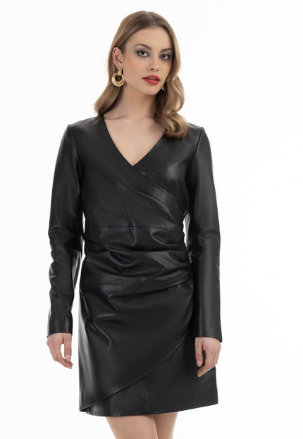 faina Damen Leder Kleid