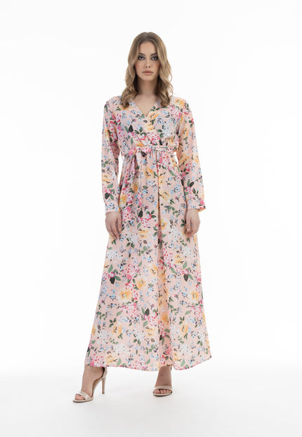 faina Damen Floral Print Maxi Kleid