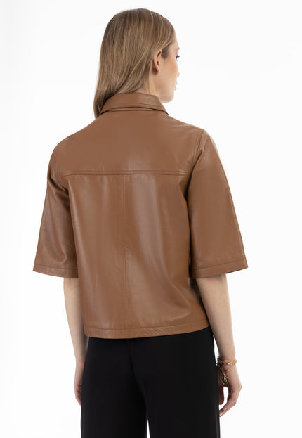 faina Women's Leather Shirt