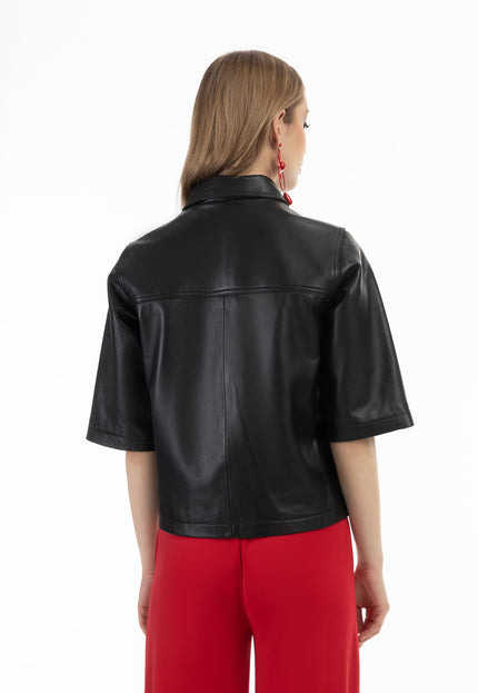 faina Women's Leather Shirt