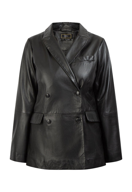 faina Women's Leather Blazer