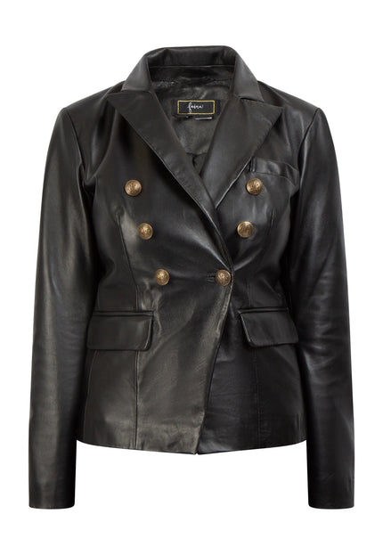 faina Women's Leather Blazer