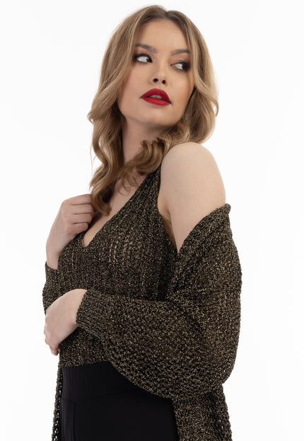 faina Women's Cardigan With Fancy Yarn