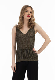 faina Women's Knitted Top With Fancy Yarn