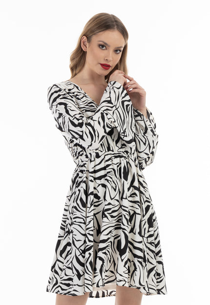 faina Damen Kleid - Zebra-Print