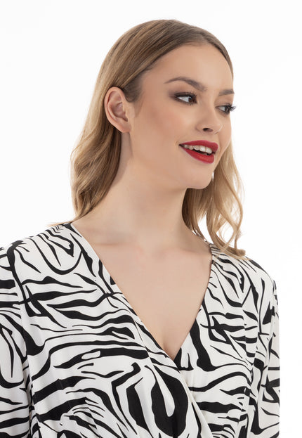 faina Damen Kleid - Zebra-Print