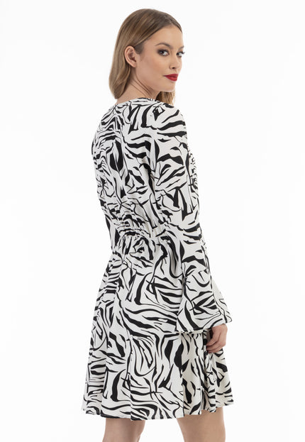 faina Damen Kleid - Zebra-Print