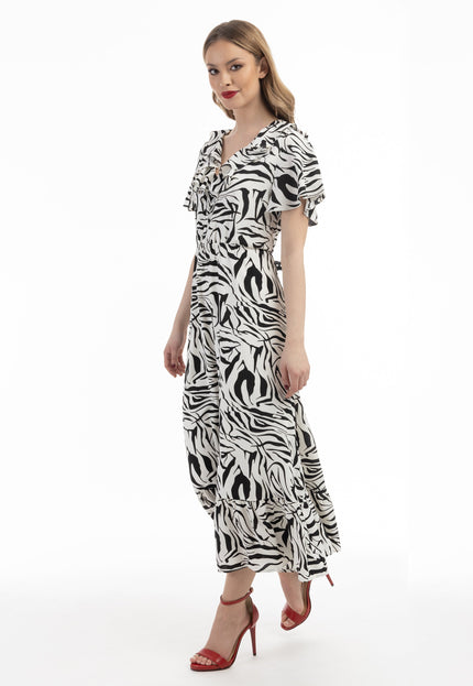 faina Damen Kleid - Zebra-Print