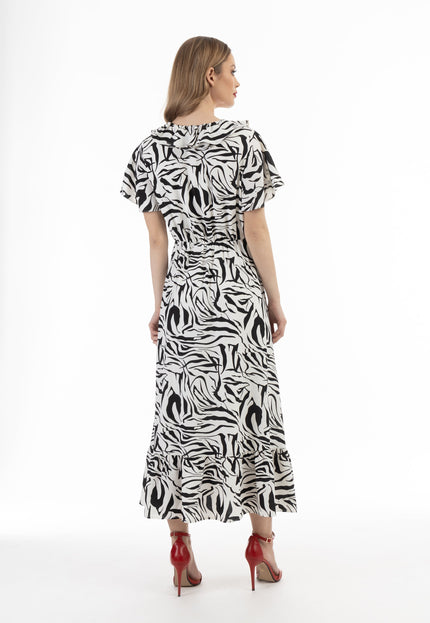 faina Damen Kleid - Zebra-Print