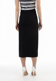 faina Damen Strick Midi Rock