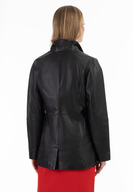 faina Women's Leather Blazer