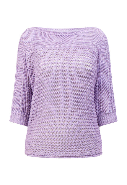 faina Damen weitmaschiger Strickpullover