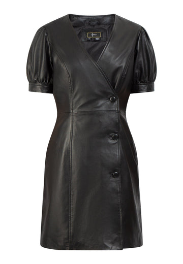 faina Damen Leder Kleid