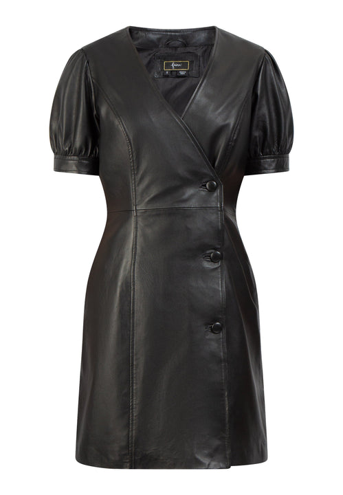 faina Damen Leder Kleid
