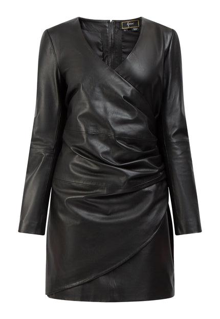 faina Damen Leder Kleid