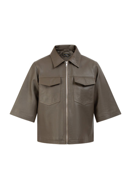 faina Women's Leather Shirt