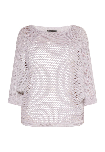 faina Damen weitmaschiger Strickpullover