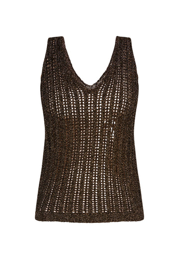 faina Women's Knitted Top With Fancy Yarn