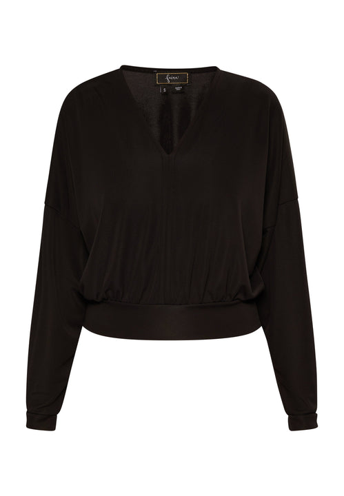 faina Damen Cropped Langarmshirt