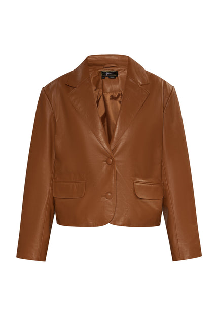 faina Women's Leather Blazer