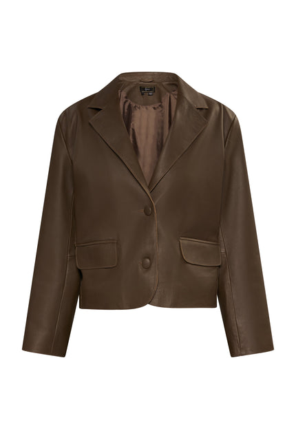 faina Women's Leather Blazer