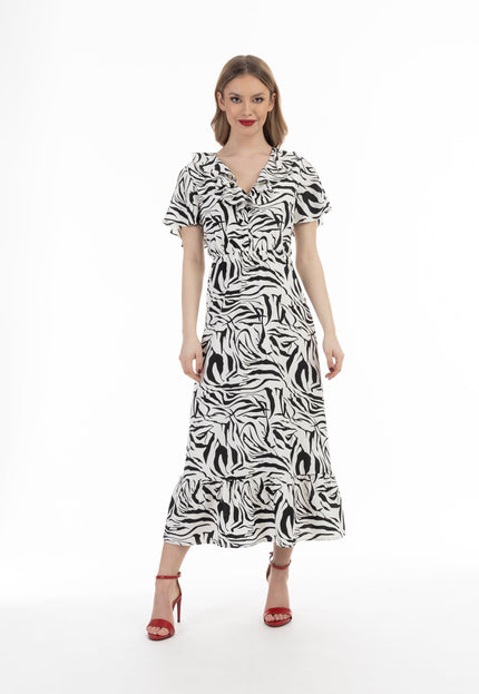 faina Damen Kleid - Zebra-Print